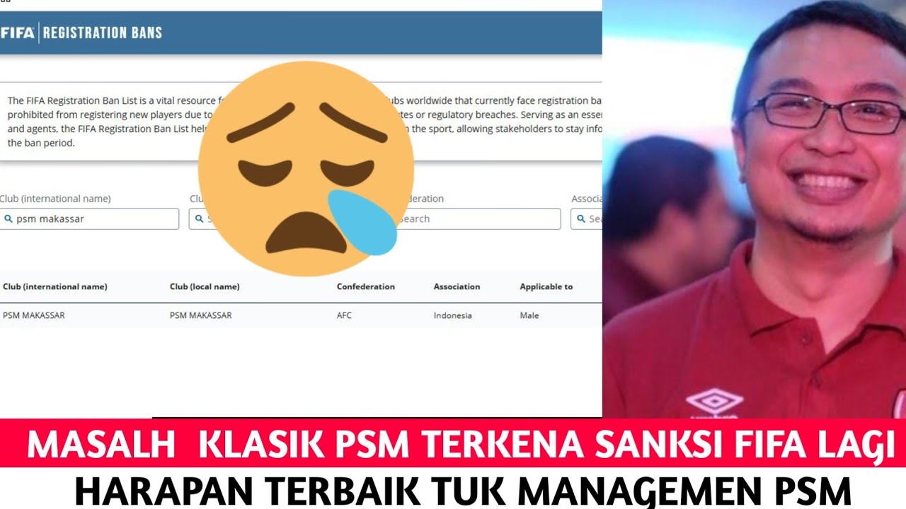 BREAKING NEWS🚨 Psm Makassar kembali terkena SANKSI FIFA ‼️ 