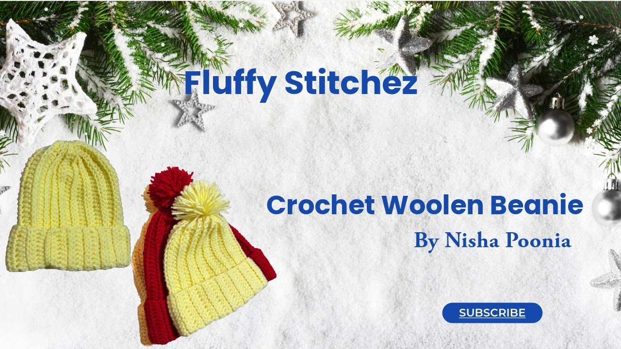 Easy crochet ribbed beanie tutorial for beginners 