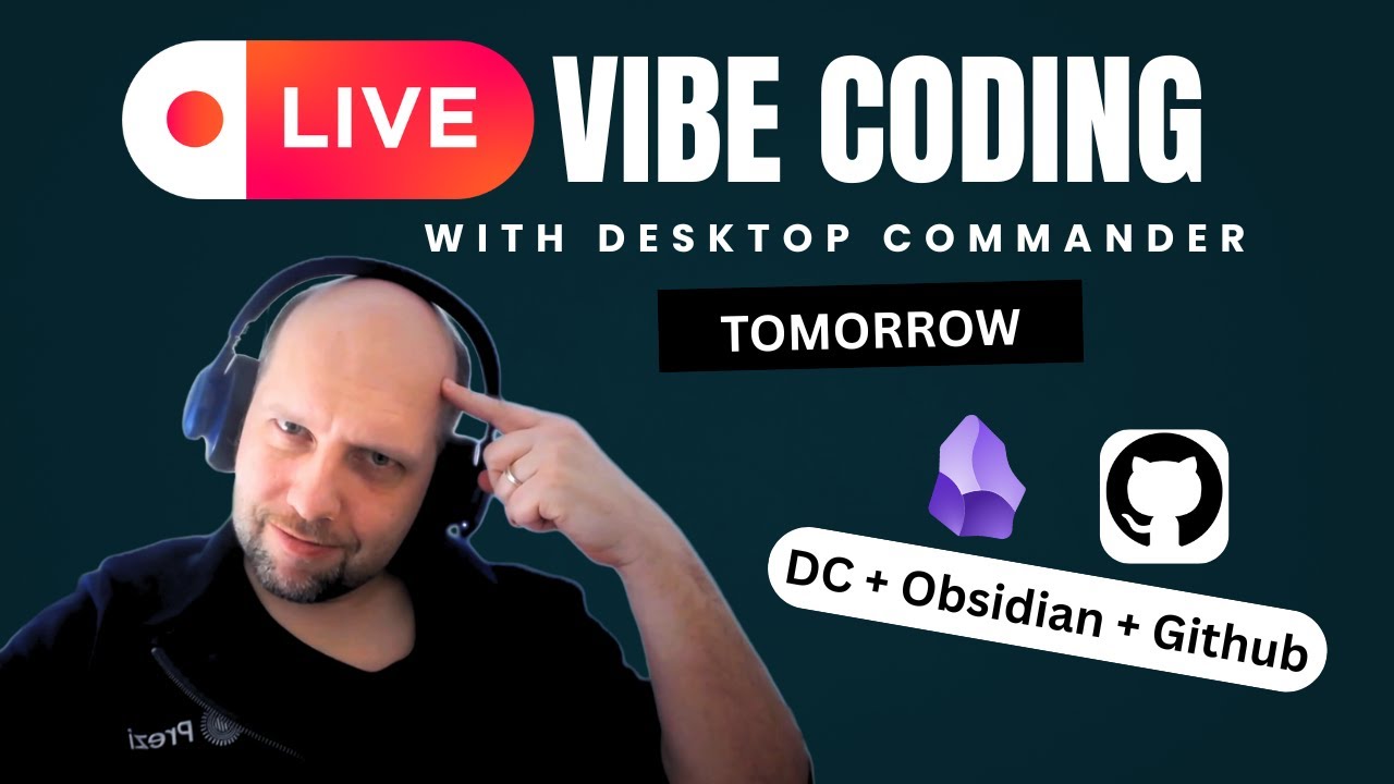 Кодирование Vibe с помощью Desktop Commander: документация кода + Obsidian + GitHub