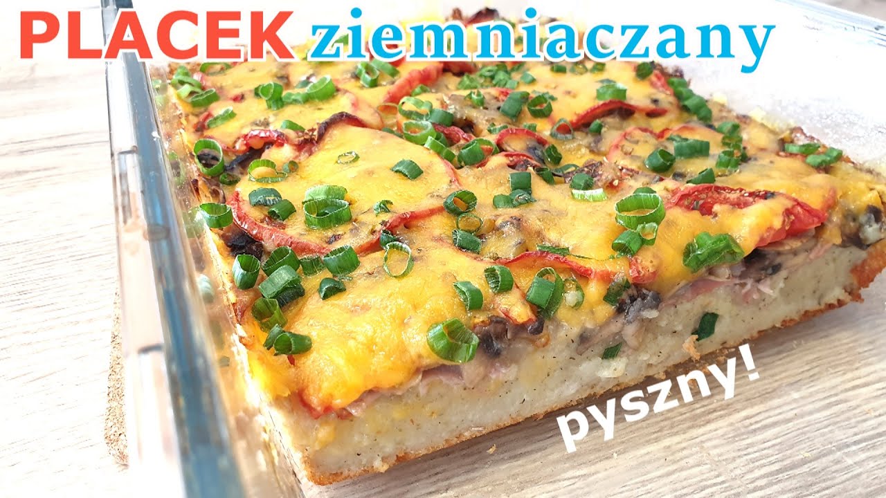 Przepyszny i łatwy placek ziemniaczany 👌 prosty i tani obiad z ziemniak&oacute;w 😋👌 pyszna zapiekanka!