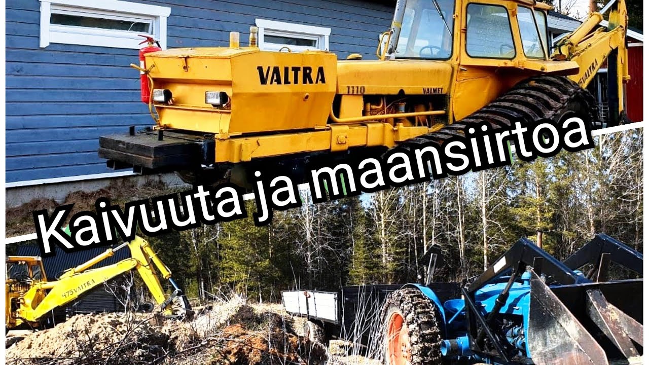 KAIVUUTA JA MAANSIIRTOA! VALMET 1110+UKKO-MESTARI475 JA FORDSON MAJOR YHTEISTYÖSSÄ👍