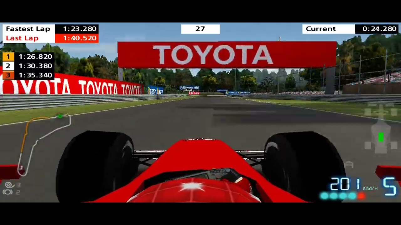F1 2006 PSP | Michael Schumacher Hot Lap Around Monza 1:23.400