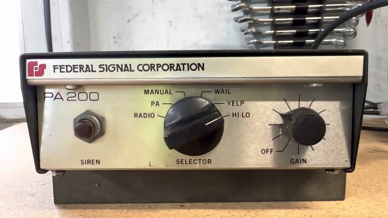 Federal Signal PA200 Siren Demo