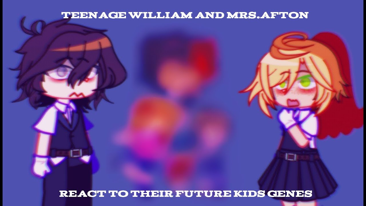 William and Mrs.Afton react to their future kids genes! // FNAF x Gacha //