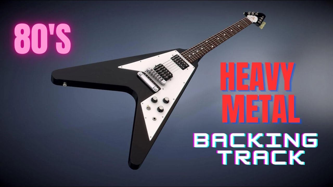 80's Heavy Metal Guitar Backing Track In Bm - 180 BPM