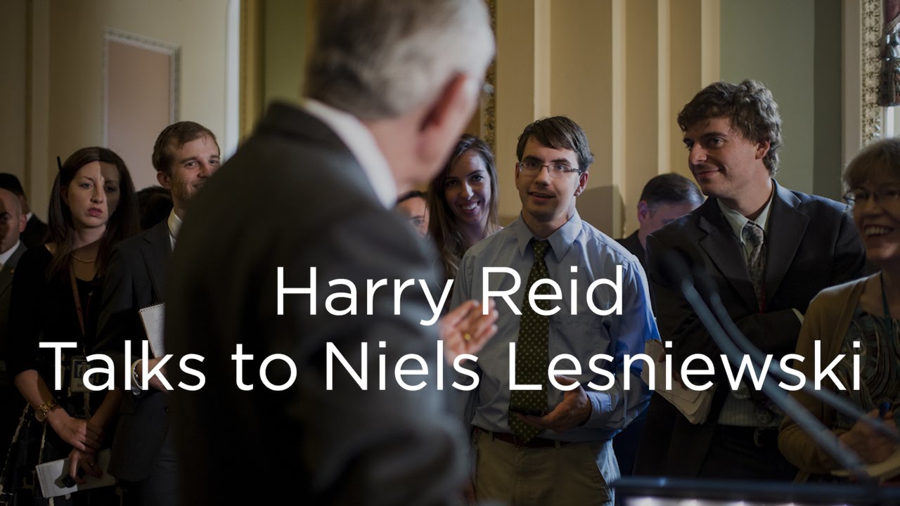 Harry Reid Talks to Roll Call's Niels Lesniewski