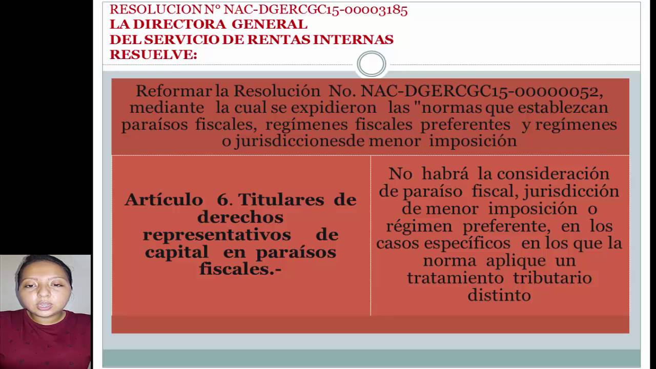 Resoluci&oacute;n Servicio de Rentas Internas.