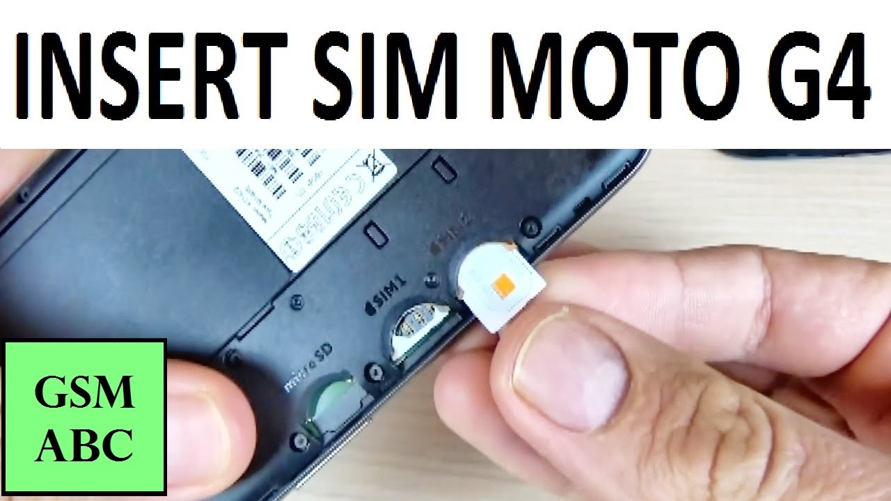 Motorola Moto G4 - How to INSERT/ REMOVE SIM Card and Memory microSD Card