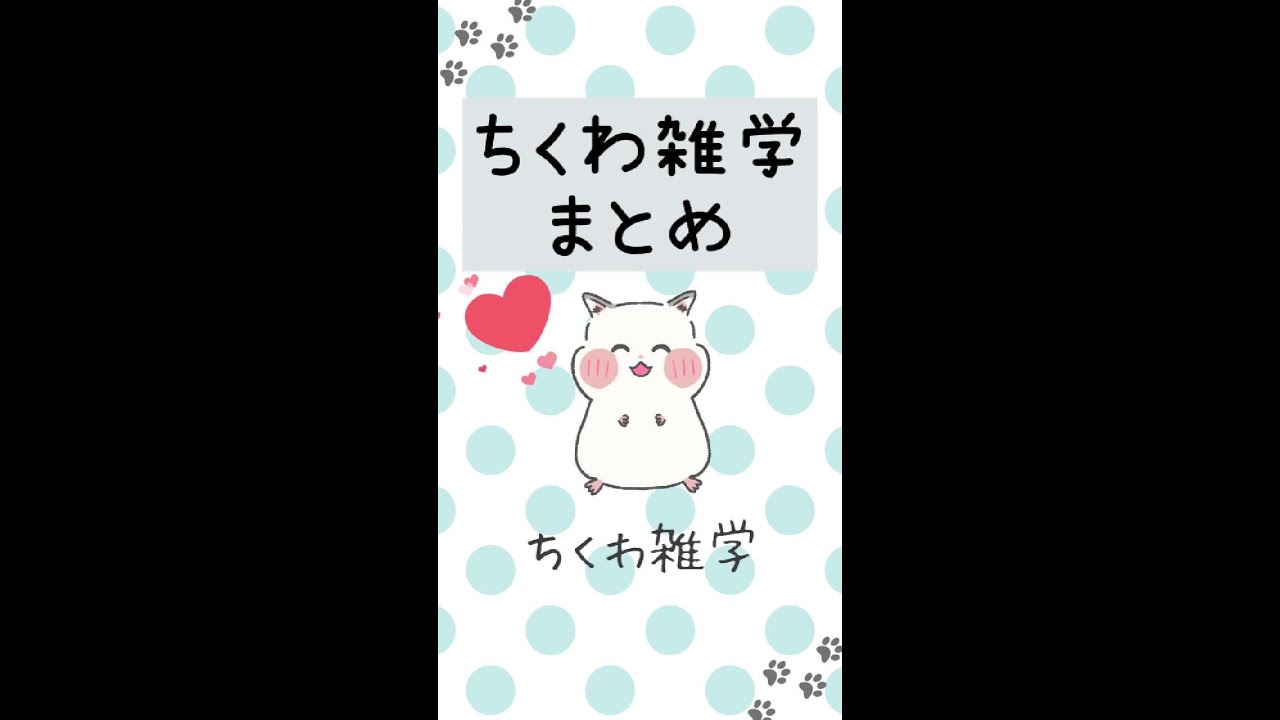 【流し見用】全部知ってたらハムスター博士【ちくわ雑学30分】