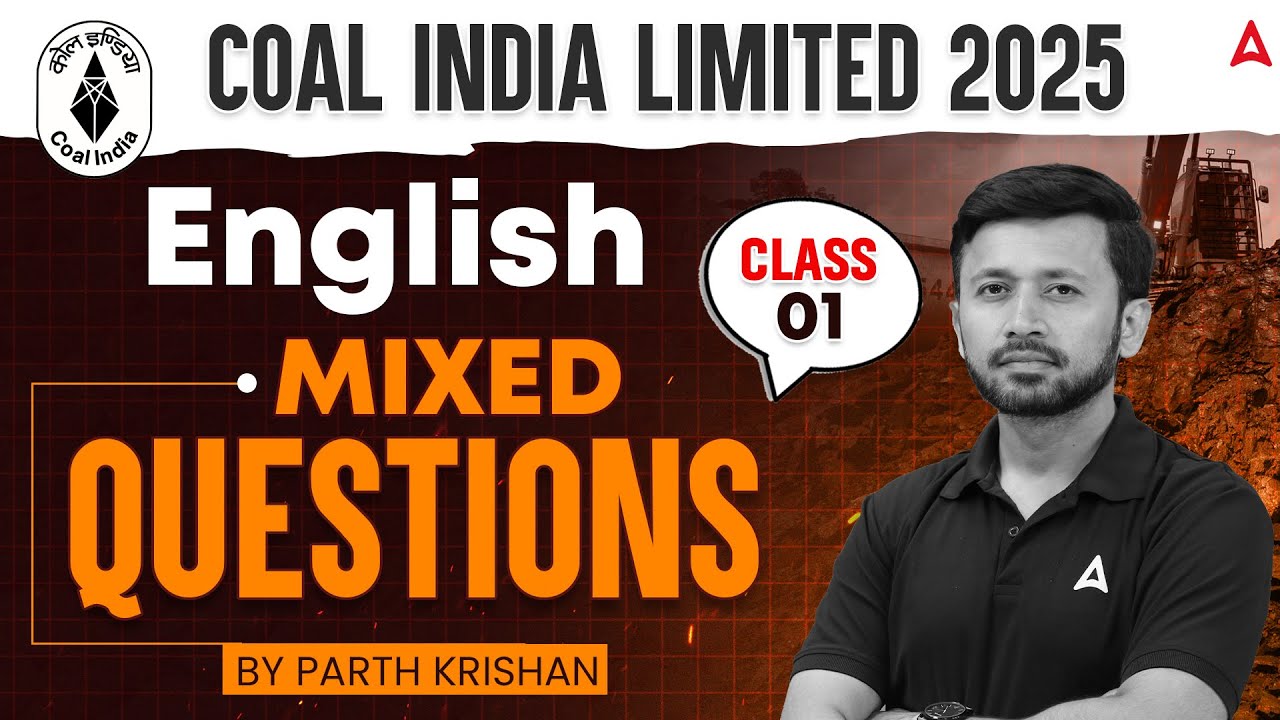 📖 Coal India Limited 2025 | English Mixed Questions - 01 | Parth Krishan Upadhyay 🏗️