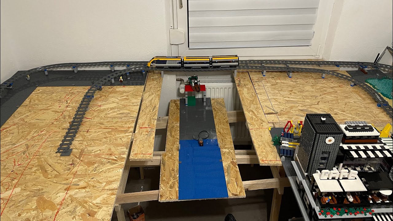 Große Tischerweiterung mit Schiffsschleuse Folge 50 Lego Klemmbaustein Stadt Baustein