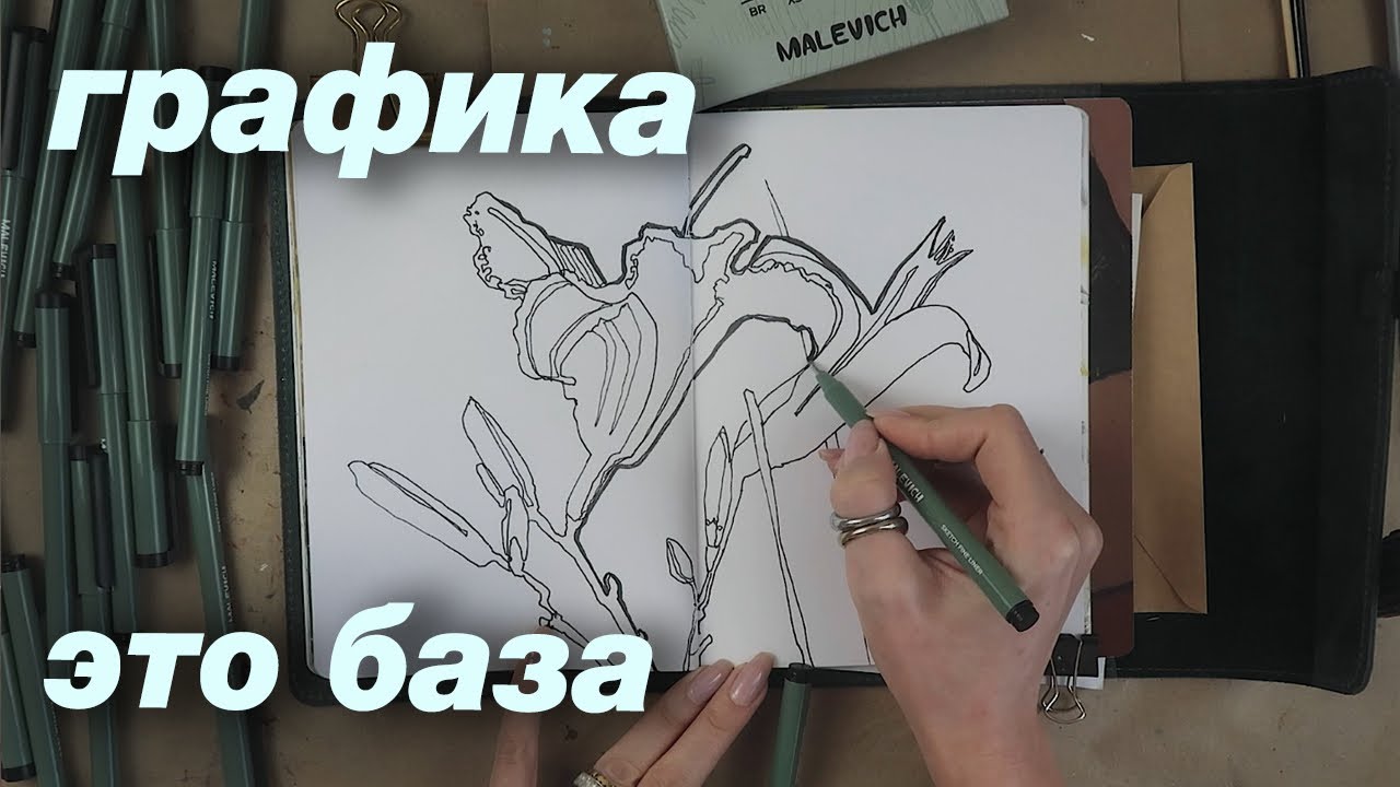 Капиллярные ручки: почему графика - база любого художника | процесс рисования и обзор набора 20 шт