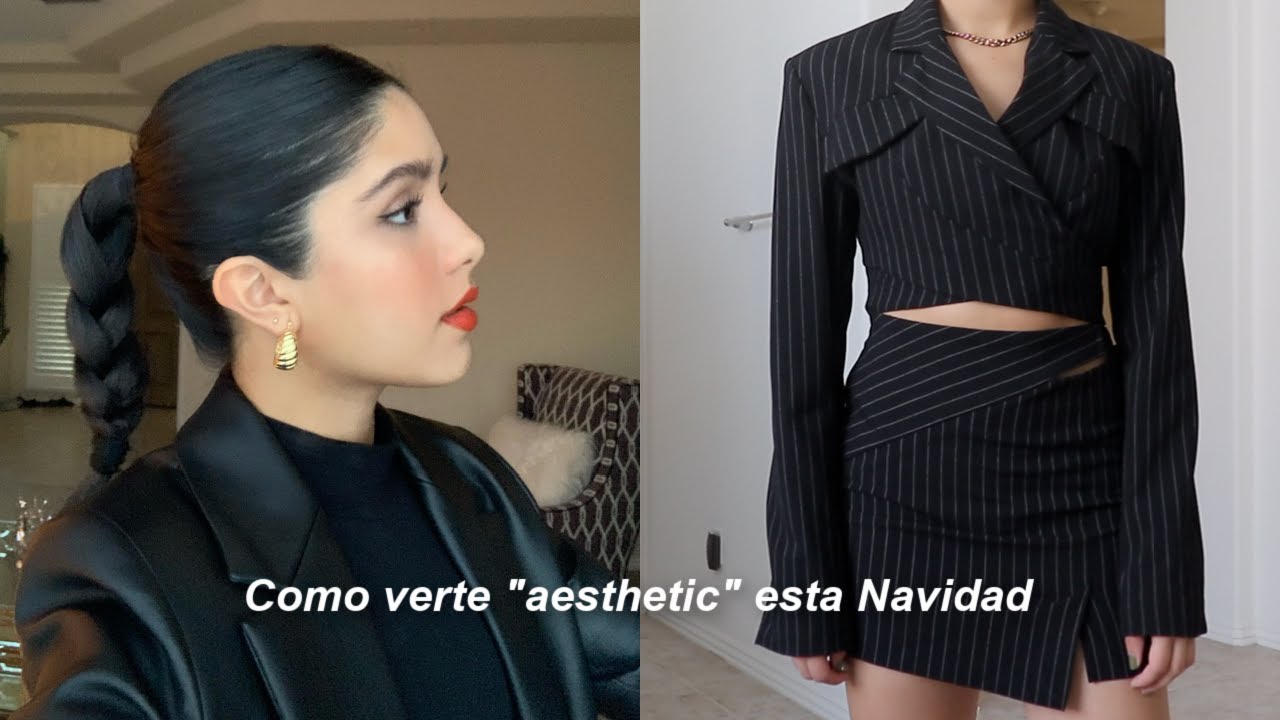 Arreglate conmigo para Navidad, ideas de outfits, maquillaje y peinado (grwm)