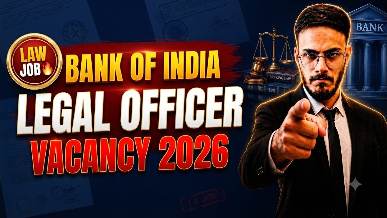 Bank of India Legal Officer Vacancy 2026 | BOI Law Officer Recruitment | Eligibility, Salary & Apply