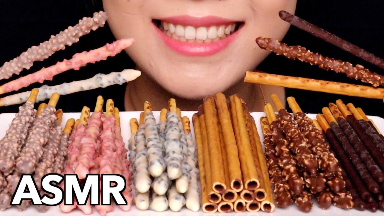 ASMR | 빼빼로데이 6가지 빼빼로 먹방 Chocolate Biscuit Stick Pepero Snacks Eating Sound Mukbang