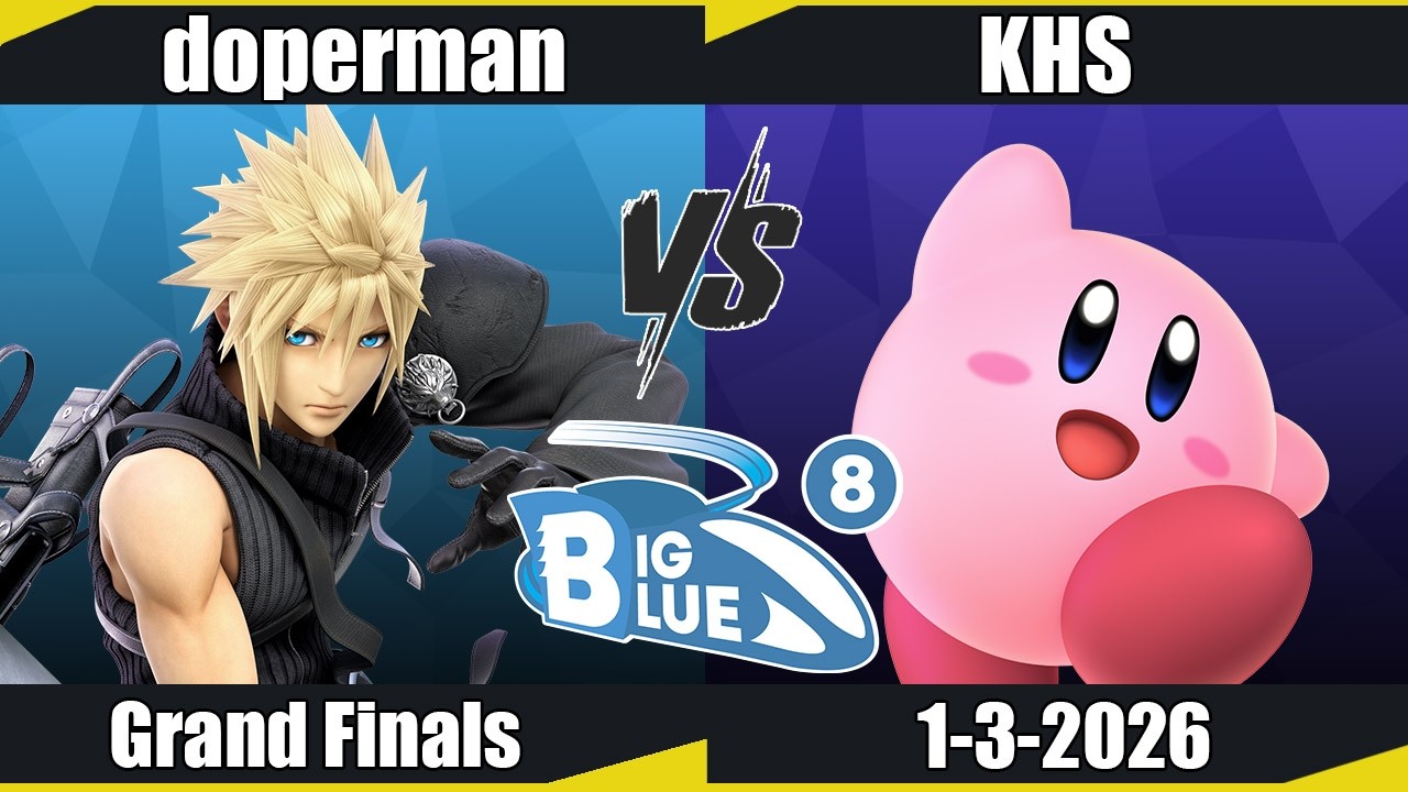 Big Blue 8  - doperman (Cloud) vs KHS (Lucina, Kirby, Donkey Kong, Mario) GF - SSBU