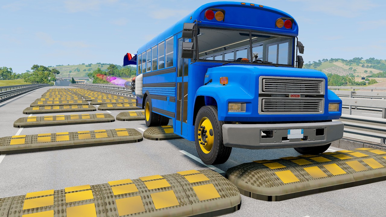 Cars vs 100 Speed Bumps #9 | BeamNG Drive | Vehicle Destruction Physics