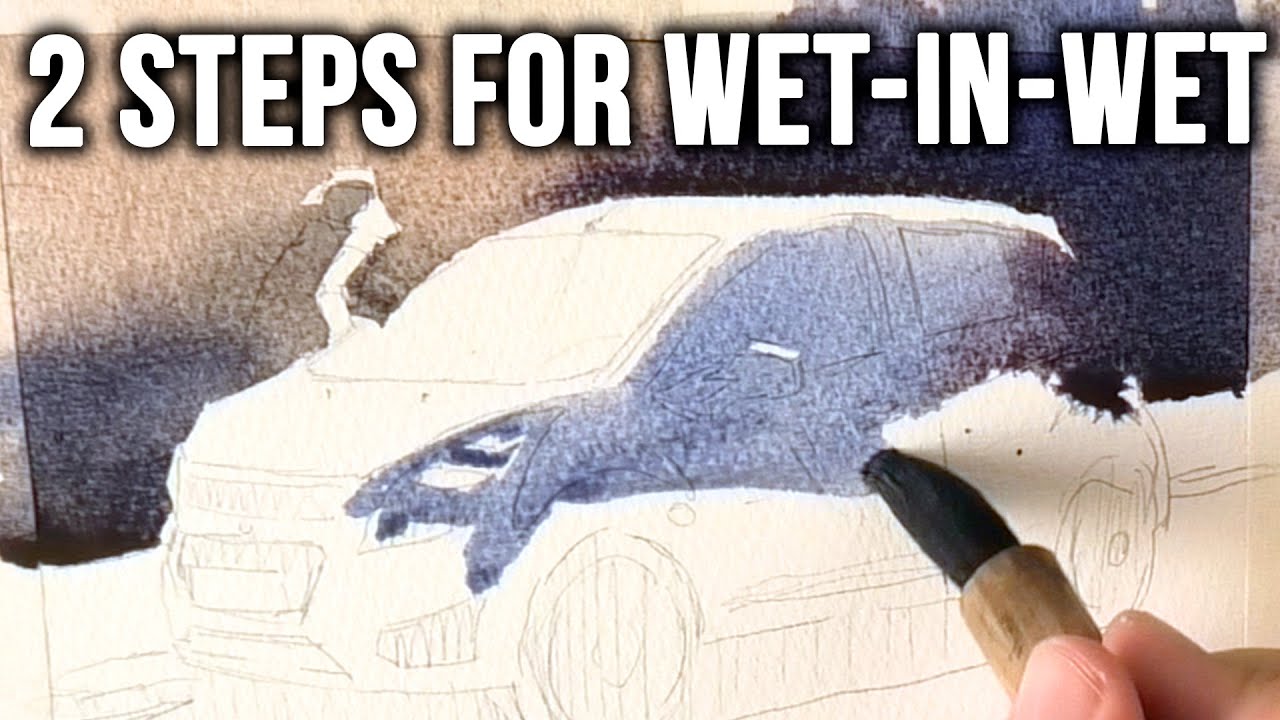2 Steps for Wet-In-Wet Watercolor Technique