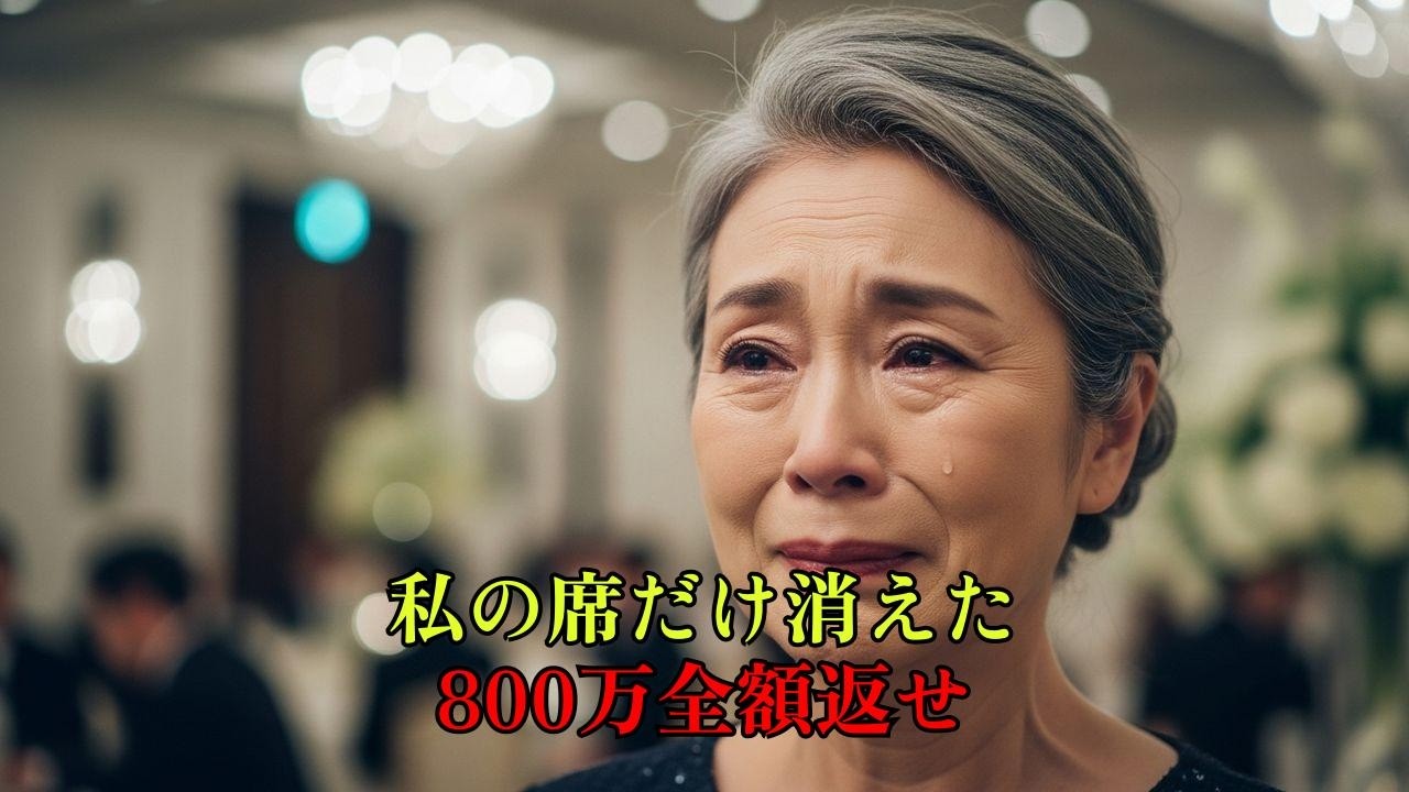 息子の式で私の席だけ消えた。→800万払った私、即中止。