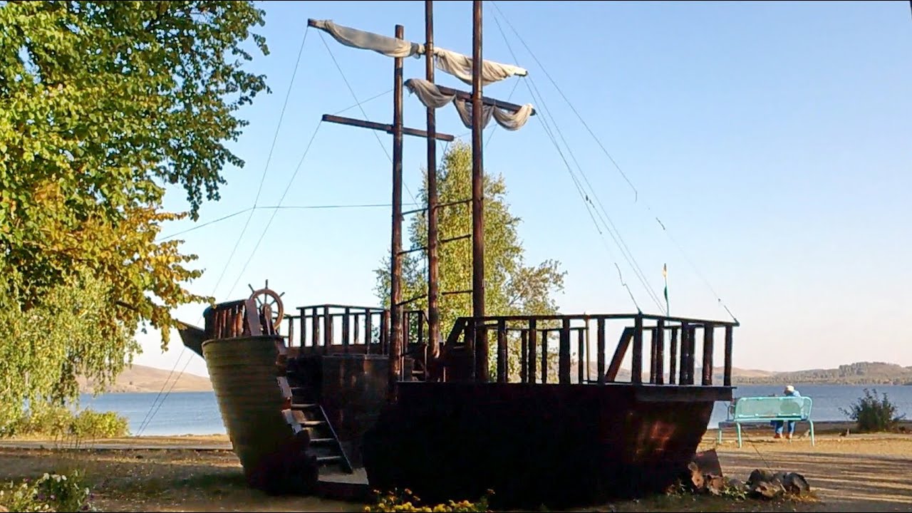 Банное, дом-отдыха Берёзки-Лепесток, пляж, озеро (12.09.2014)