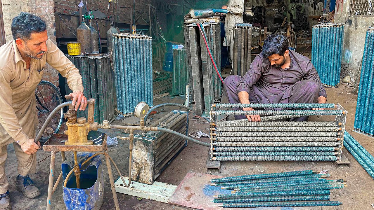 A Mechanical Auto Mobiles Industry Big Heater Making Mass Production Process