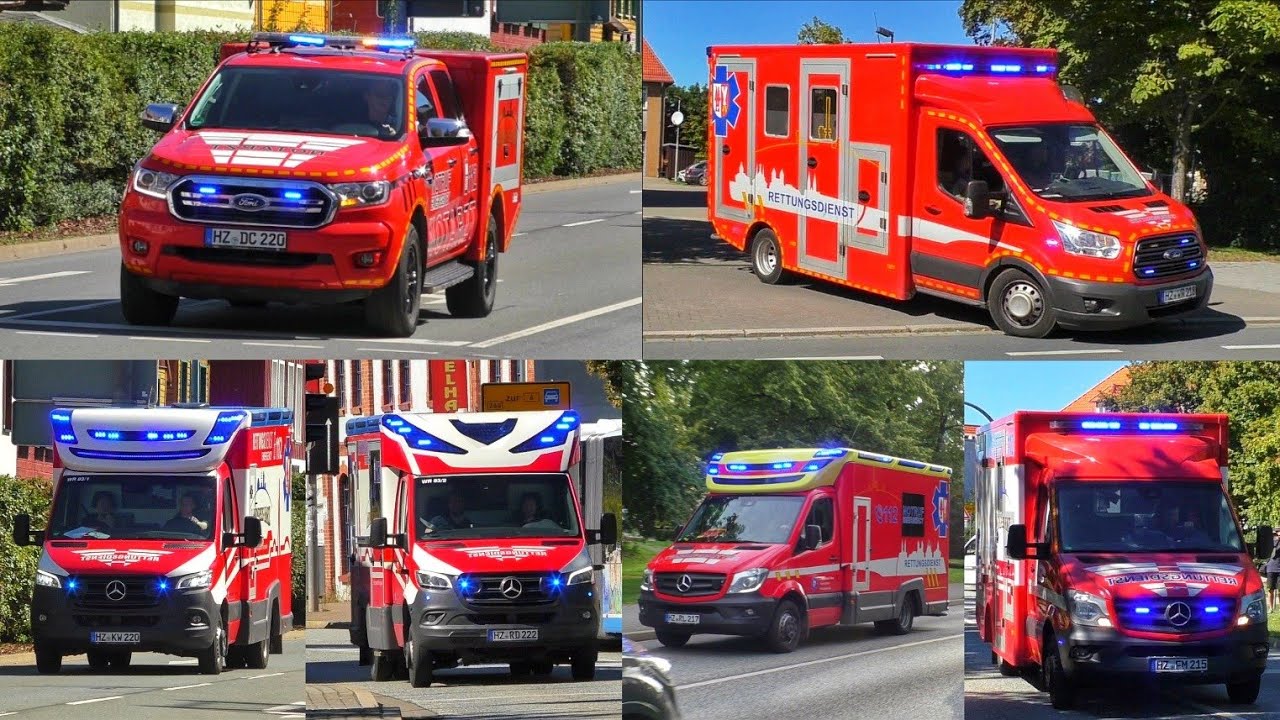 [Dauereinsatz im Erholungsgebiet 🚨] Einsatzfahrten 》 RTWs & NEF || Eigenbetrieb Rettungsdienst Harz