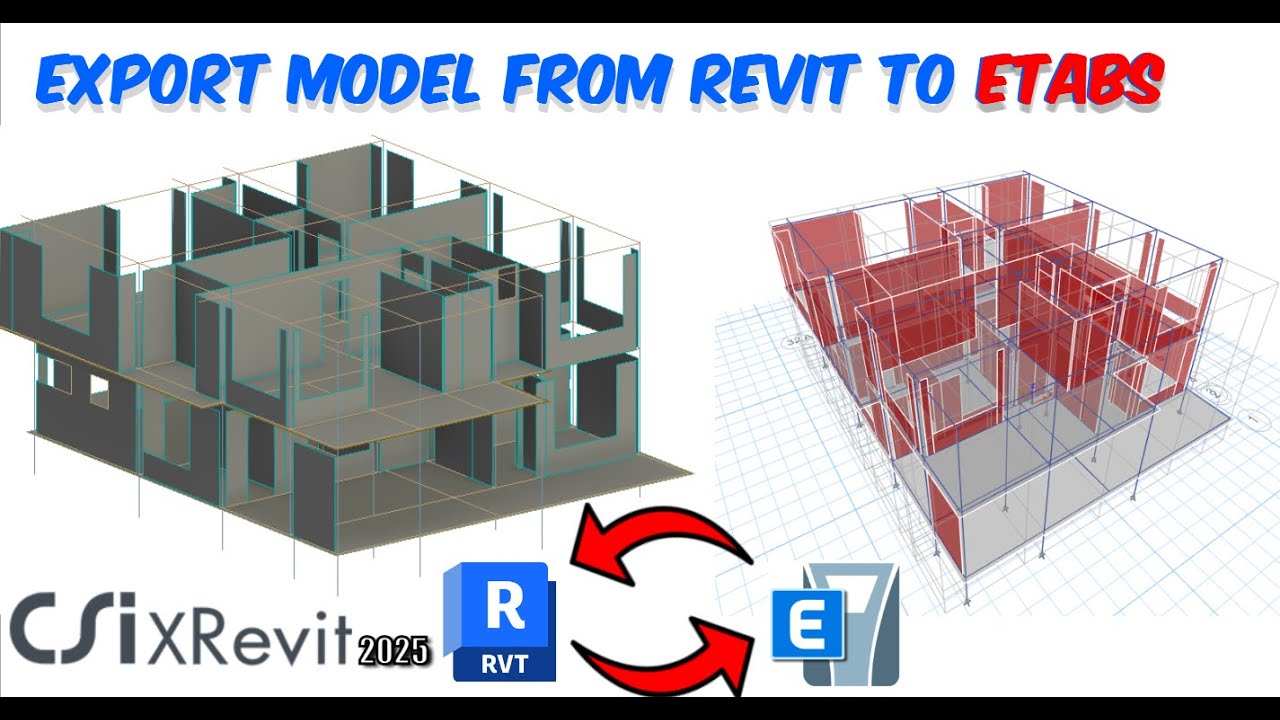 Revit Structure to ETABS Using CSiXRevit 2025