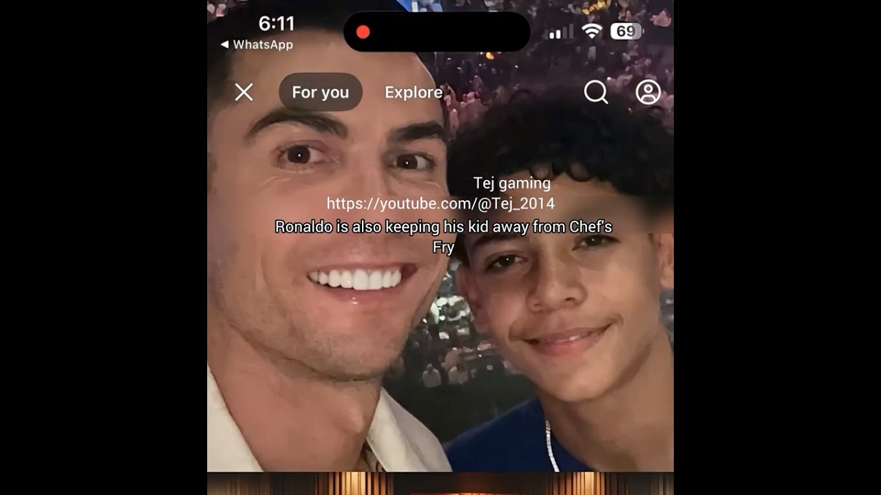 Ronaldo is also keeping his kid away from Chef'sFry