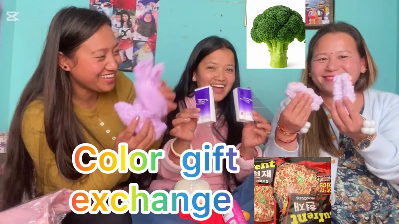 COLOR GIFT EXCHANGE  GAME❤️🩷💛💚🖤🤍💙💜