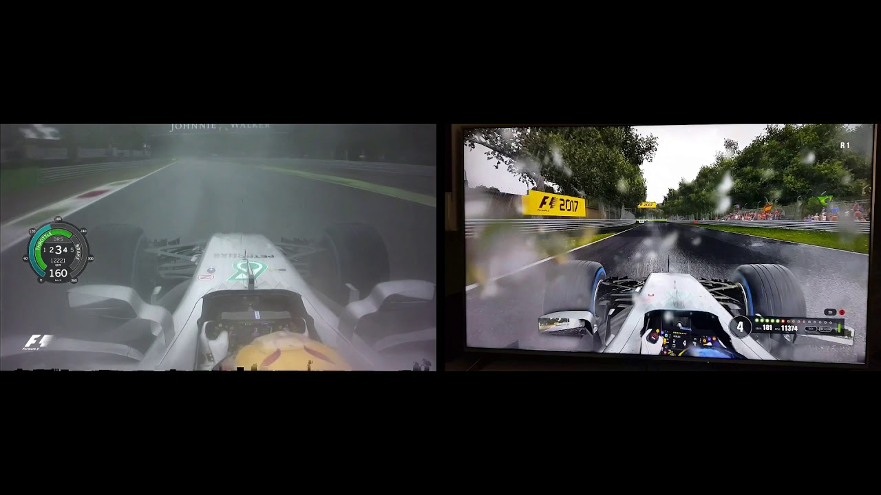 F1 2017 Reality vs F1 2017 Game @ Rain