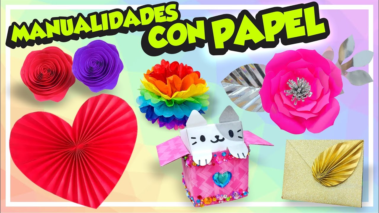 Haz CREACIONES con PAPEL super FÁCILES + 😱Te REGALO 100 ARTICULOS ESCOLARES ft Manualidades Pascua😱