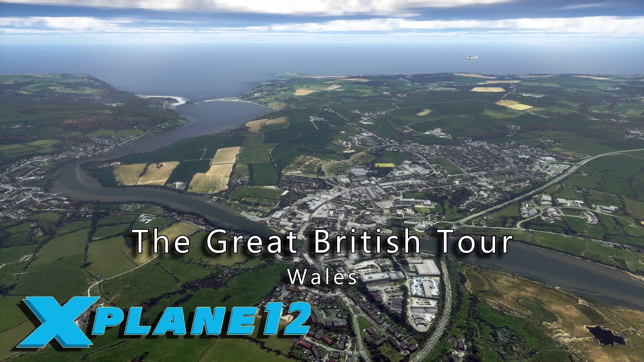Flight 83: West Wales Aberporth to Haverfordwest, with X-Plane 12 & Orbx True-Earth GB scenery.