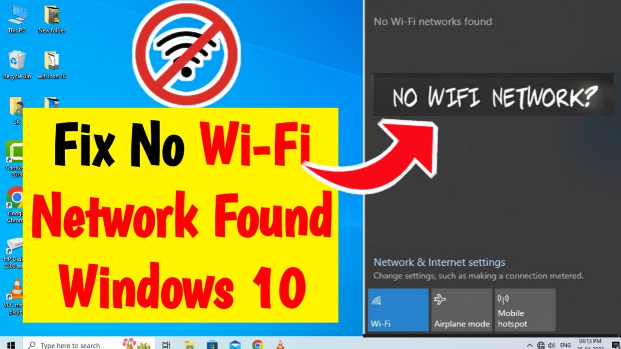How To Fix No WiFi Network Found in Windows 10/11 | windows me No WiFi Network ki Problem Solve kare