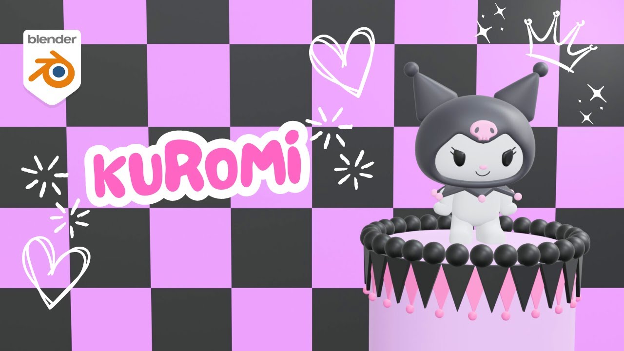 3D Blender - KUROMI : EP.19 #3d #blender #blendertutorialforbeginners #kuromi #sanrio
