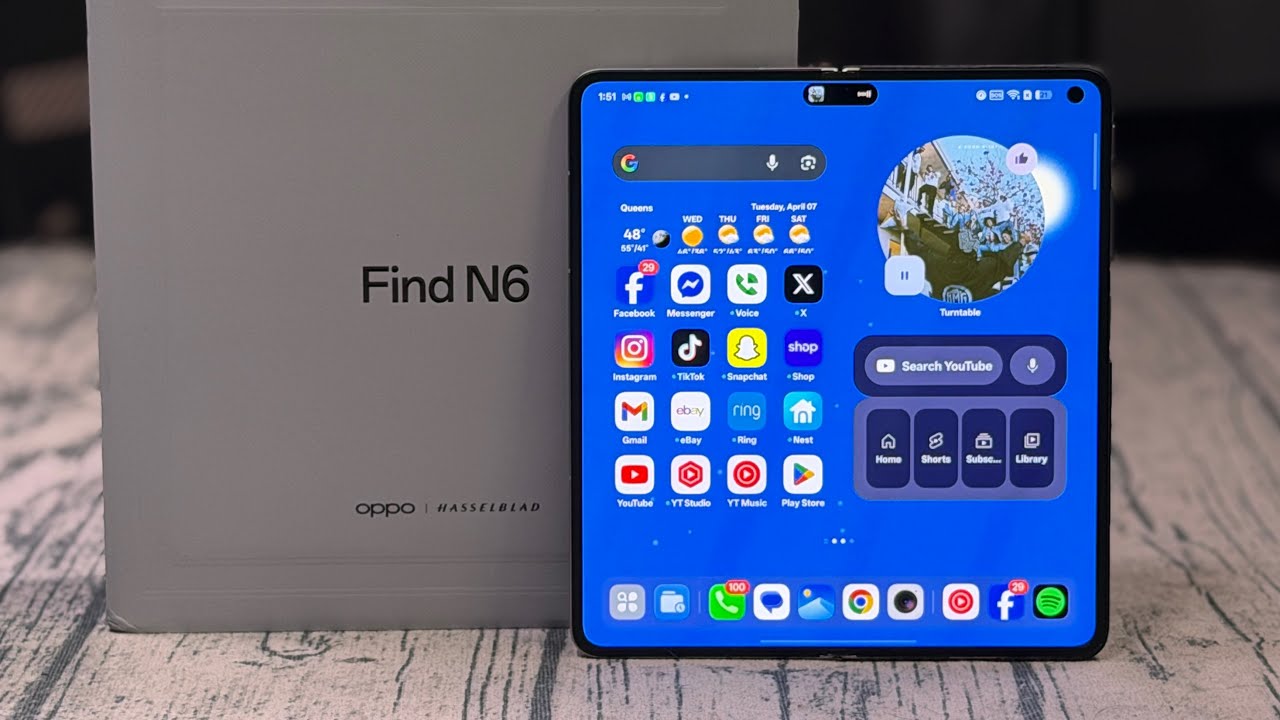 Oppo Find N6 Global Stellar Titanium &mdash; первый складной телефон без заломов.