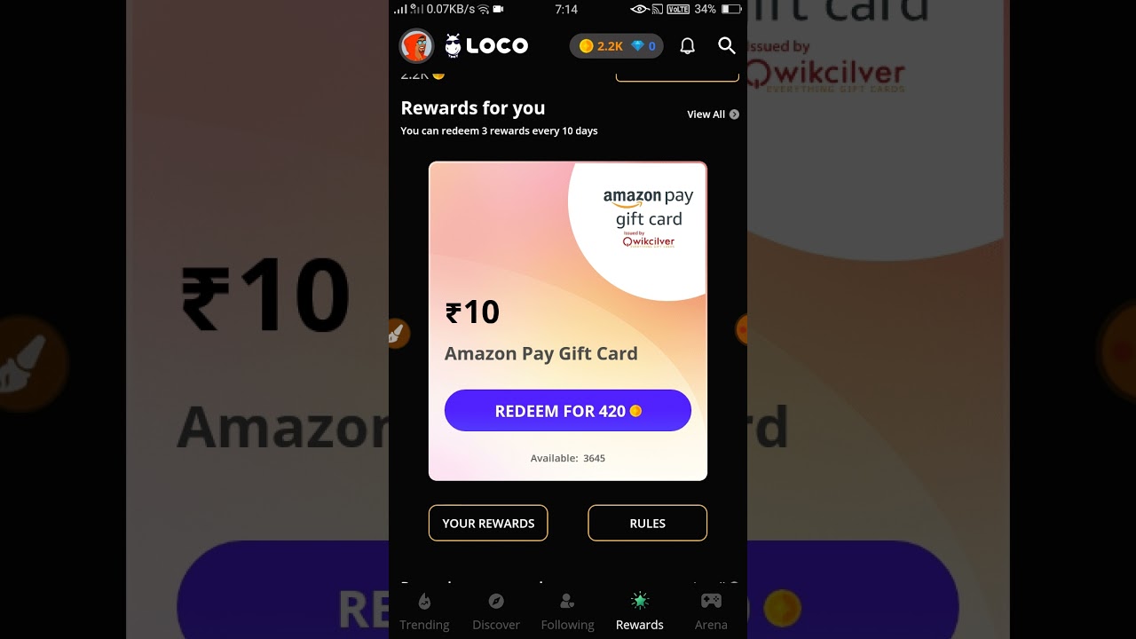 Loco app New update 28 dec.21 rechage free 1 month