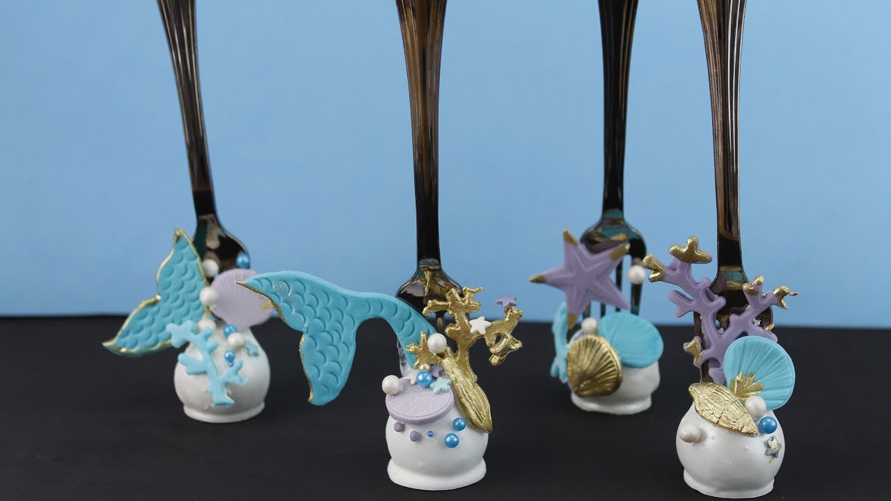 CAKE POPS DE LA SIRENITA/ MERMAID CAKE POPS. ***HAVFRU CAKE POPS.