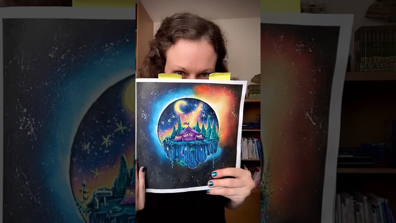 My coloring in Worlds of Wonder coloring book by Johanna Basford #shorts