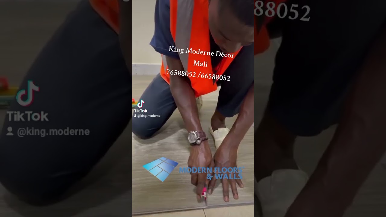 King Moderne D&eacute;cor Mali vous propose parquet sol Vinyl Click-clack tr&egrave;s r&eacute;sistan Prix: 12500f/m&sup2;