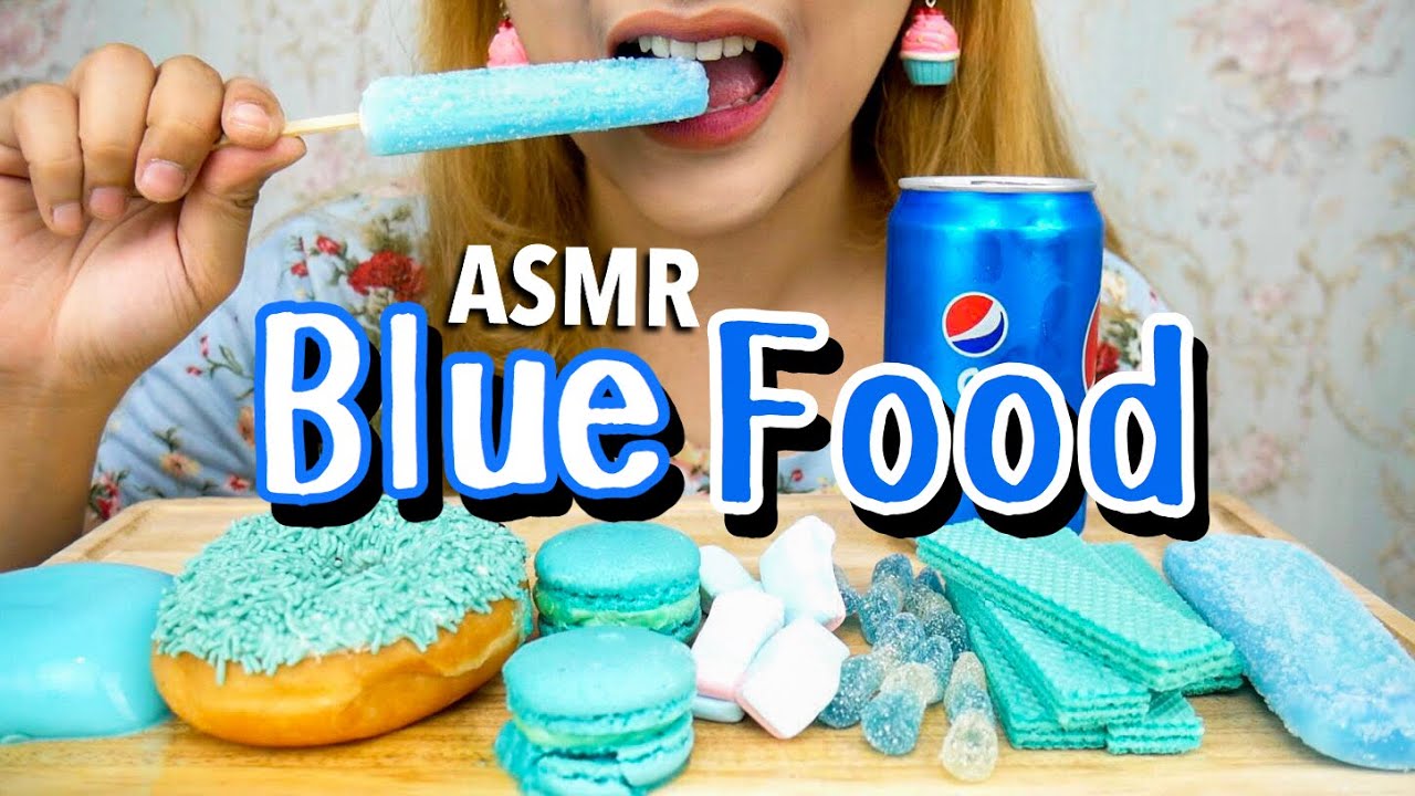 #93 Request ASMR MAKANAN WARNA BIRU (BLUE FOOD) | ASMR Indonesia