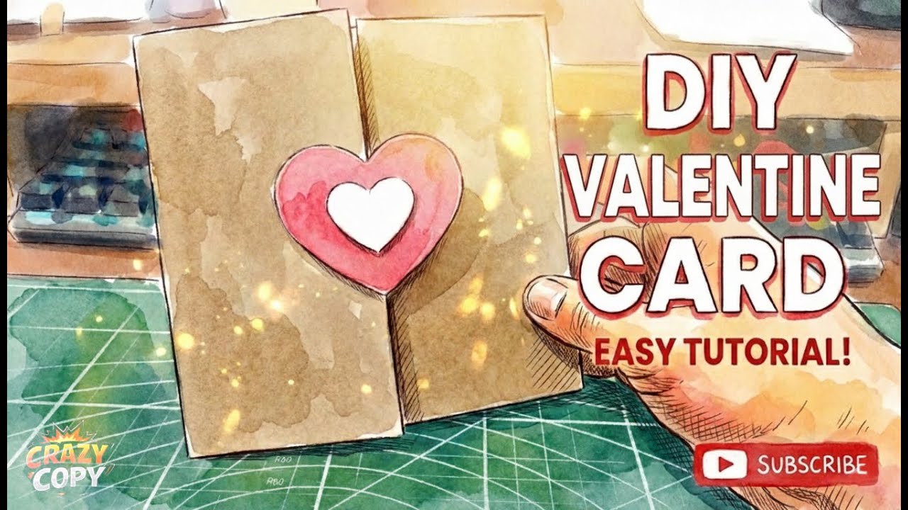 💖 Easy Valentine Card Making Idea | Anyone Can Make This!