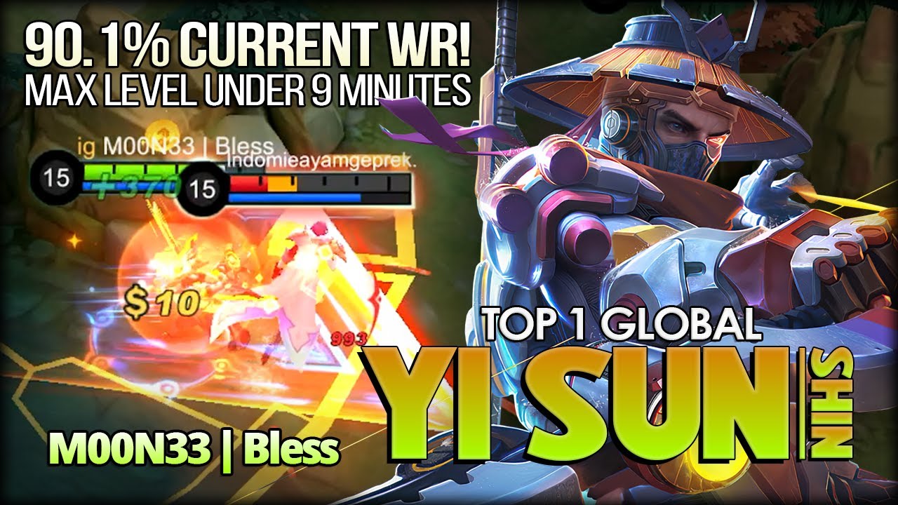 Level 15 Under 9 Minutes! M00N33 | Bless Global No. 1 Yi Sun Shin - Mobile Legends: Bang Bang