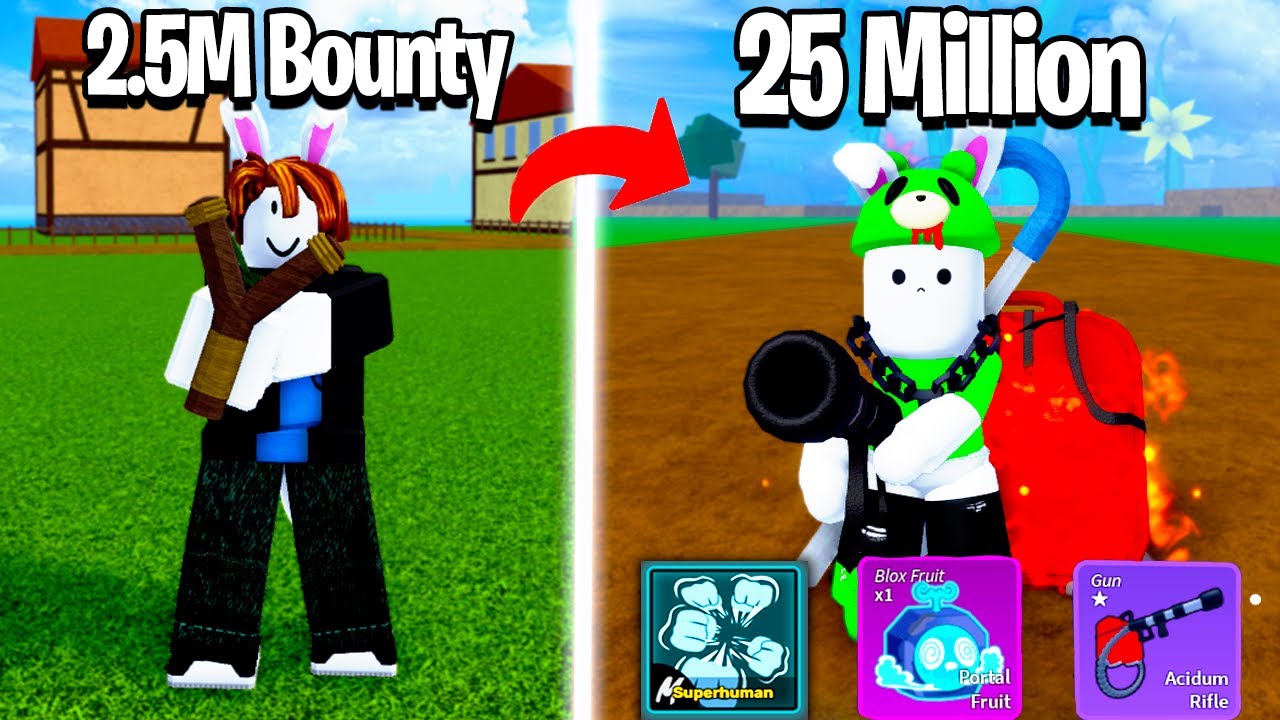 I Got 25 MILLION Bounty With ACIDUM Rifle (Blox Fruits)