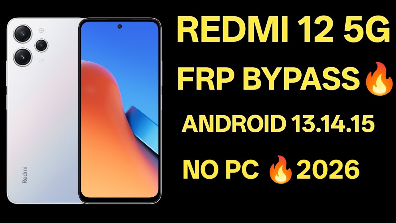 Redmi 12 5G FRP Bypass 2026 😱 | Google Account Remove Without PC | 100% Working