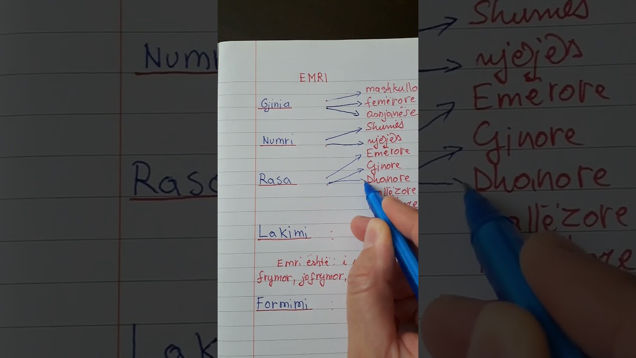 Gjuh&euml; shqipe.Emri n&euml; gjuh&euml;n shqipe.