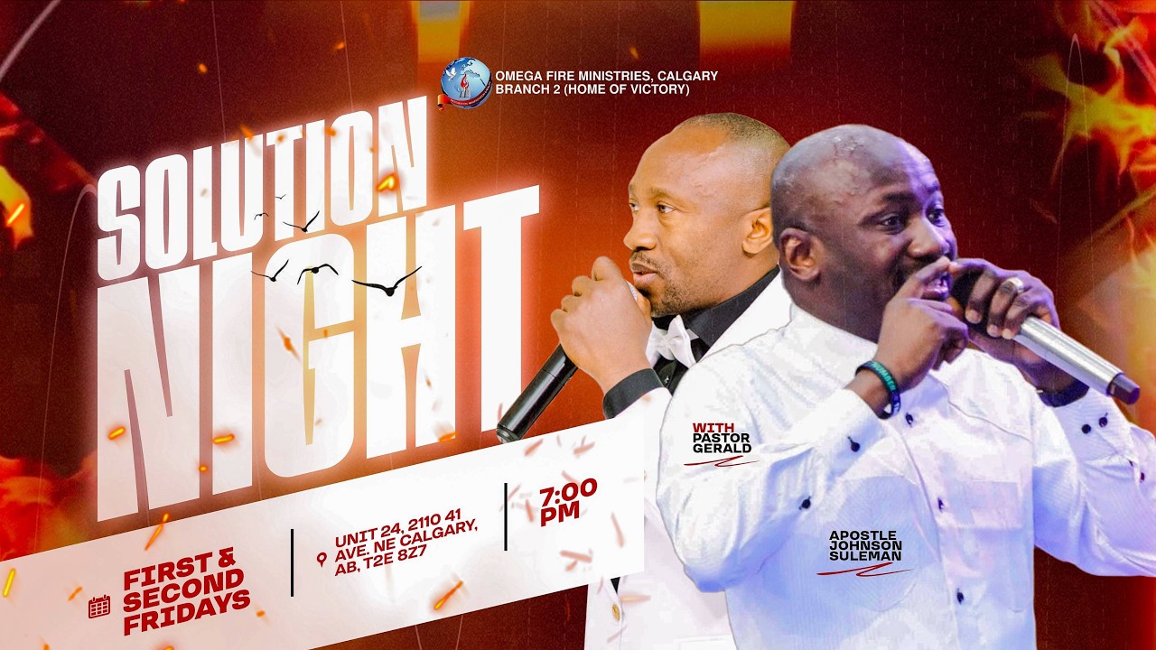 SOLUTION NIGHT || PST. GERALD || APOSTLE JOHNSON SULEMAN || FRI. FEB 13th 2026