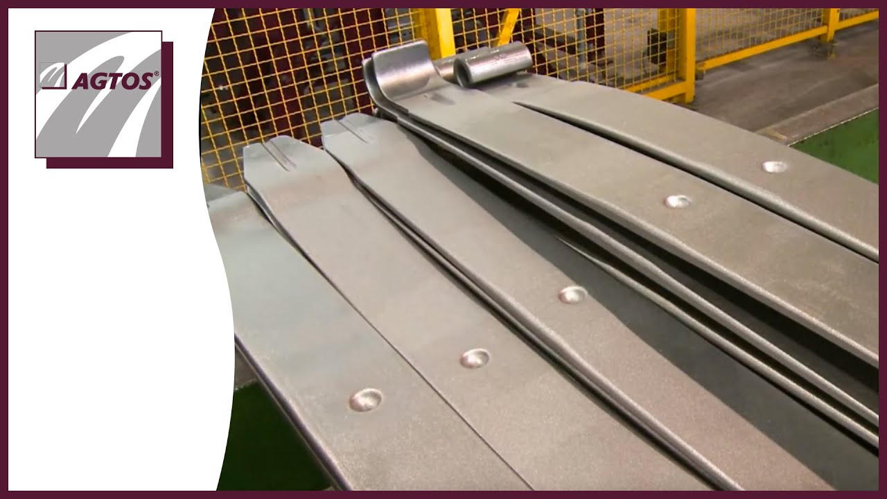 Blasting and shot peening of leaf springs at Langen Sondermann - AGTOS