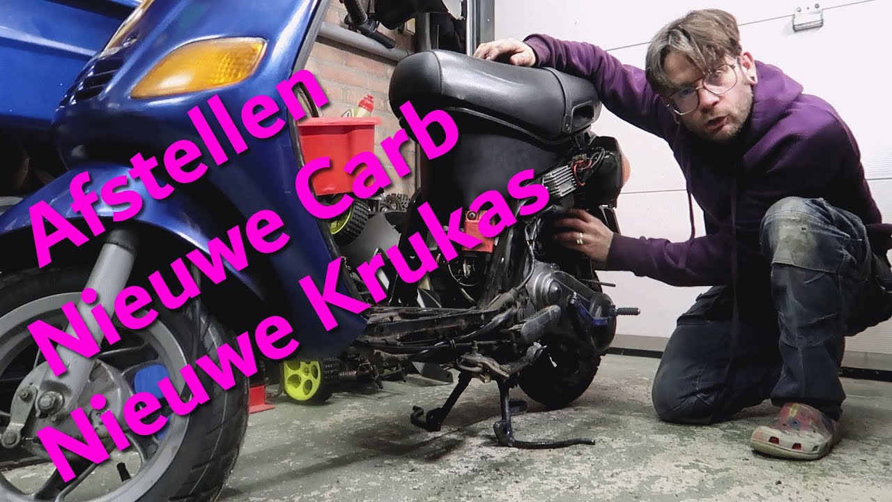 70cc Type3 Afstellen wordt nieuwe Carb en Krukas!