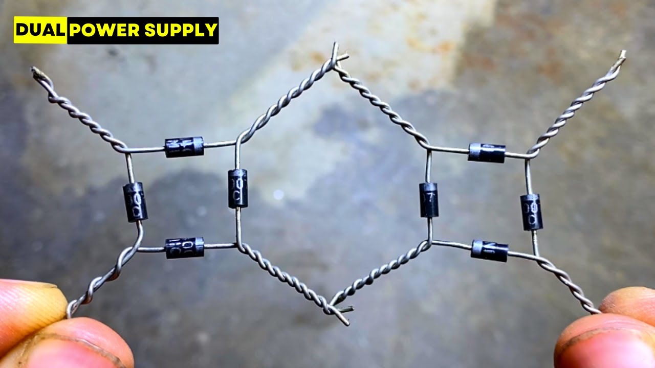 How to Make Dual Power Supply Circuit for Amplifiers - Bridge Rectifier Double Power Supply