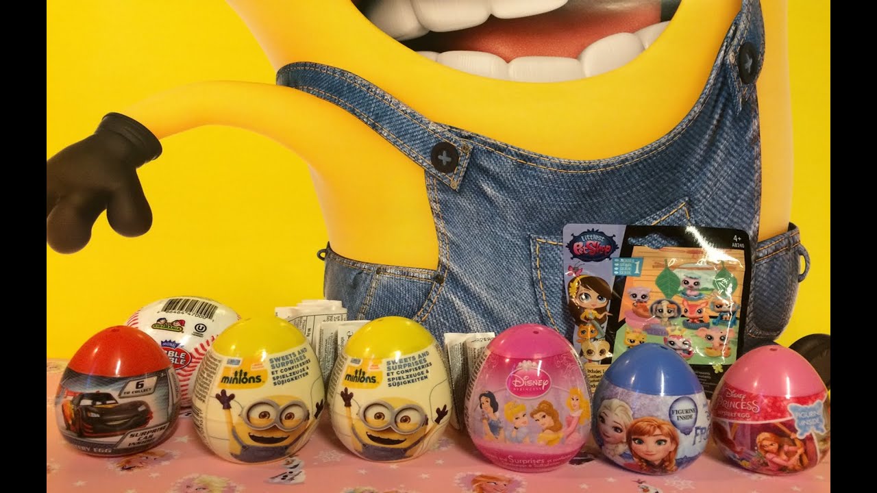 OPENING DISNEY PRINCESS Surprise Eggs Belle FROZEN ElSA LPS Pixar Cars   Fun Kids Activity